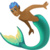 🧜🏾‍♂️ merman: medium-dark skin tone display on Facebook